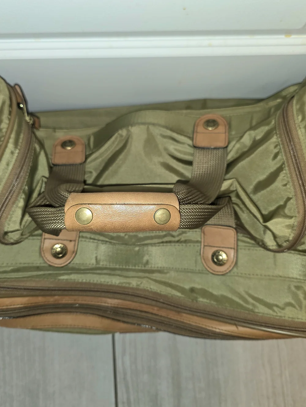 Hartmann Vintage Leather and Nylon Weekender Duffel Bag - Classic Travel Luggage